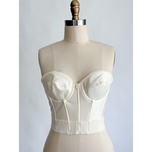 Bridal Wedding Dominique Longline Corset Bra 32C Ivory Strapless Bustier